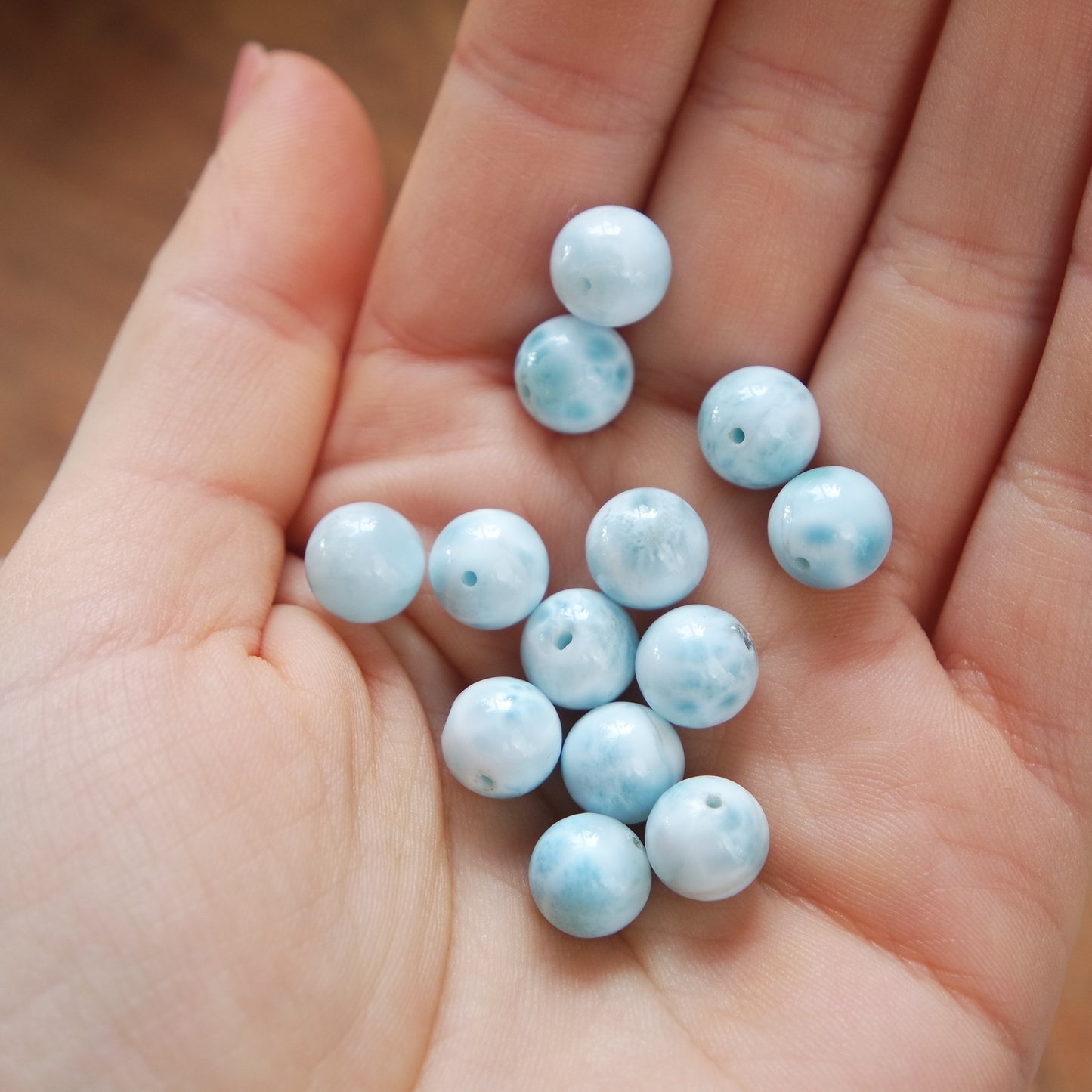 9mm Larimar Makramee Armband