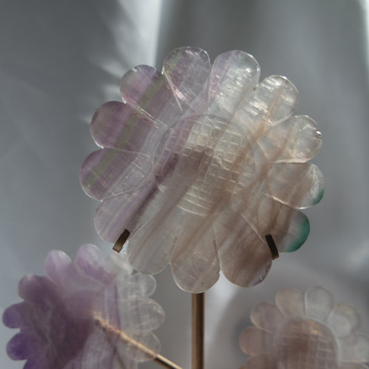 Fluorit Blume auf Ständer ~ 125h