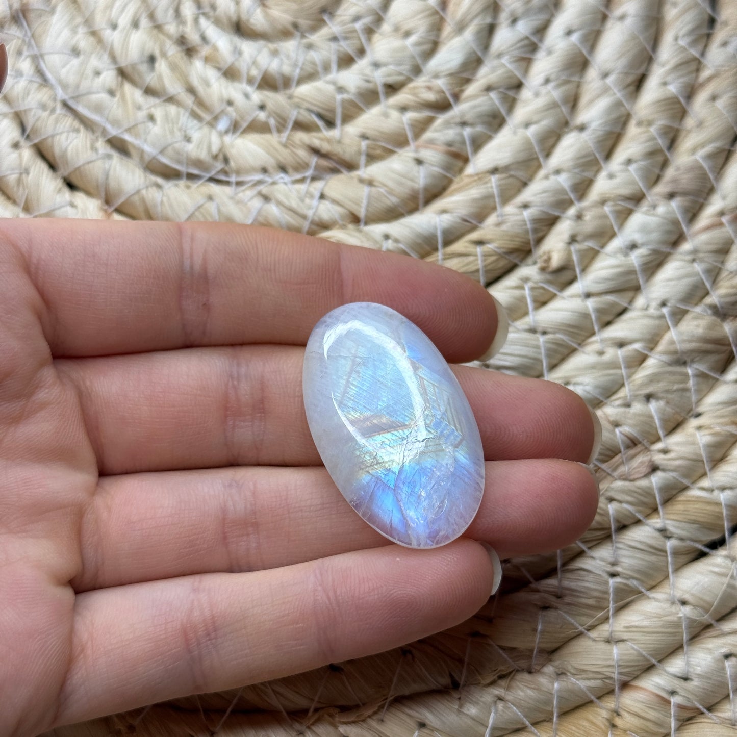 Regenbogen Mondstein /Weißer Labradorit Cabochon ~ C21
