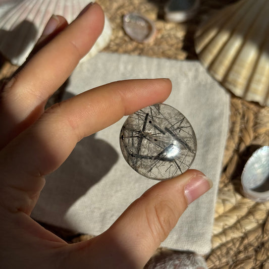 Turmalin Quarz Cabochon ~ F19