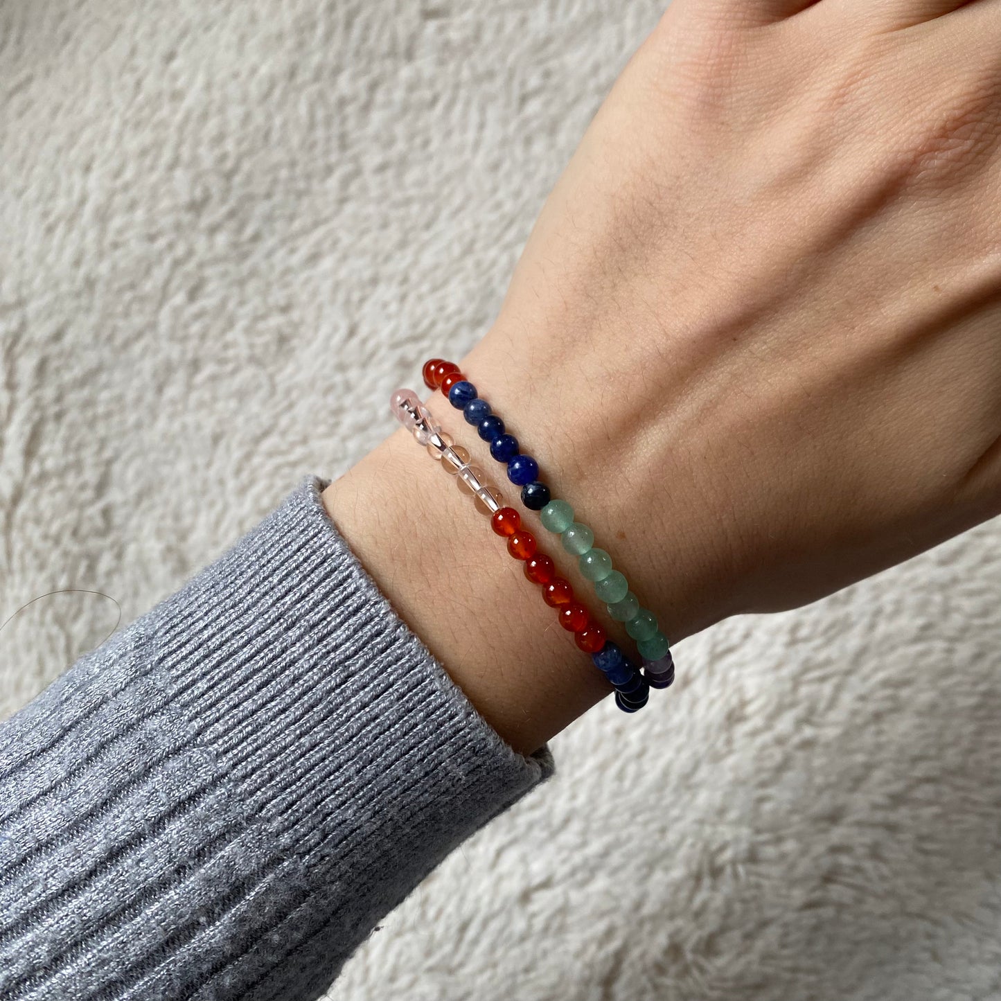 Chakra Edelstein Armband 4mm