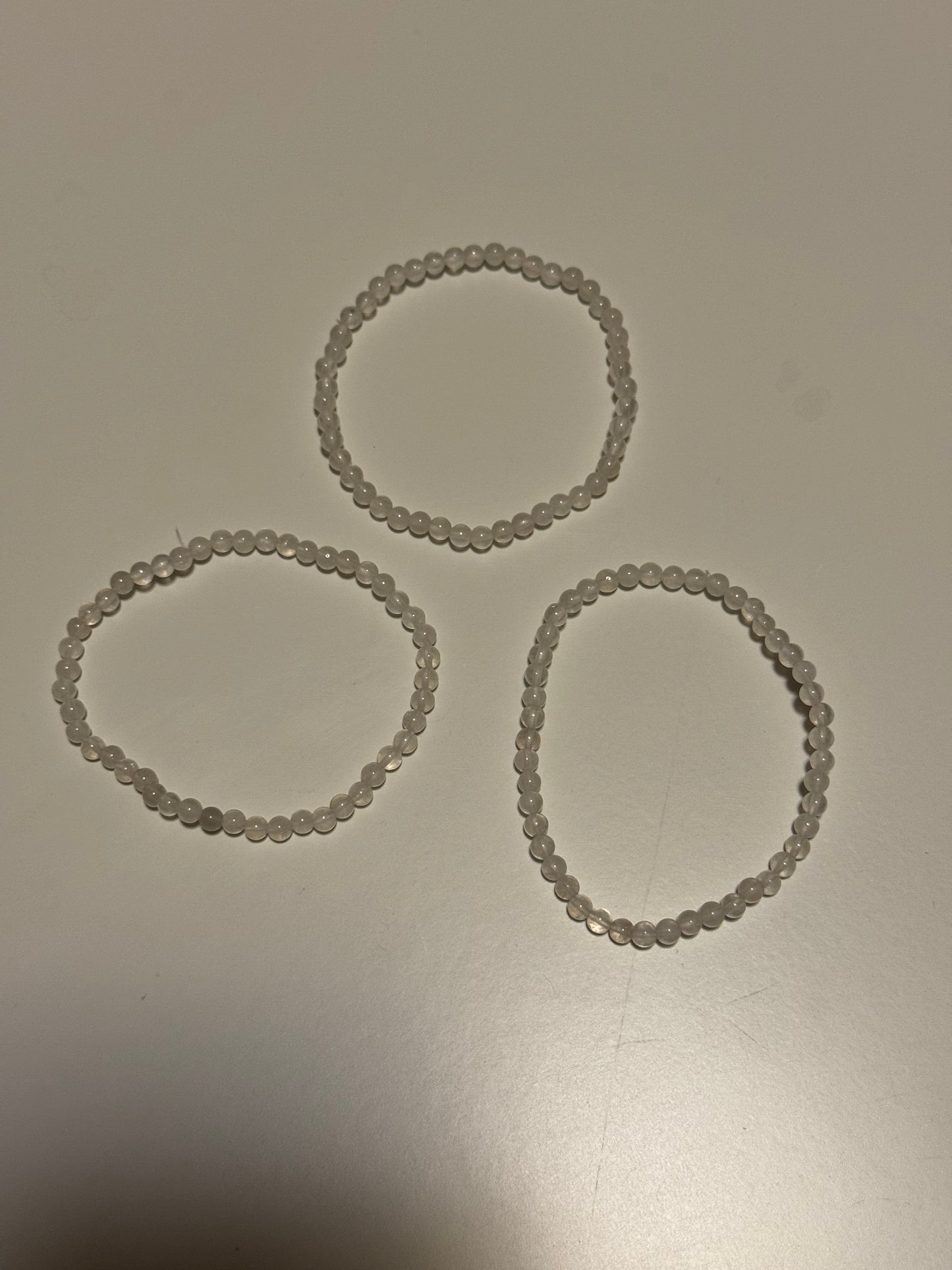 Quarz Edelstein Armband 4mm