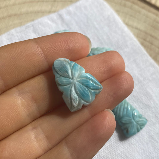 Larimar Schnitzerei Cabochon ~ 26Li