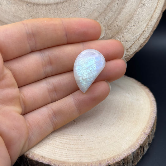 Regenbogen Mondstein /Weißer Labradorit Cabochon ~ 14CX
