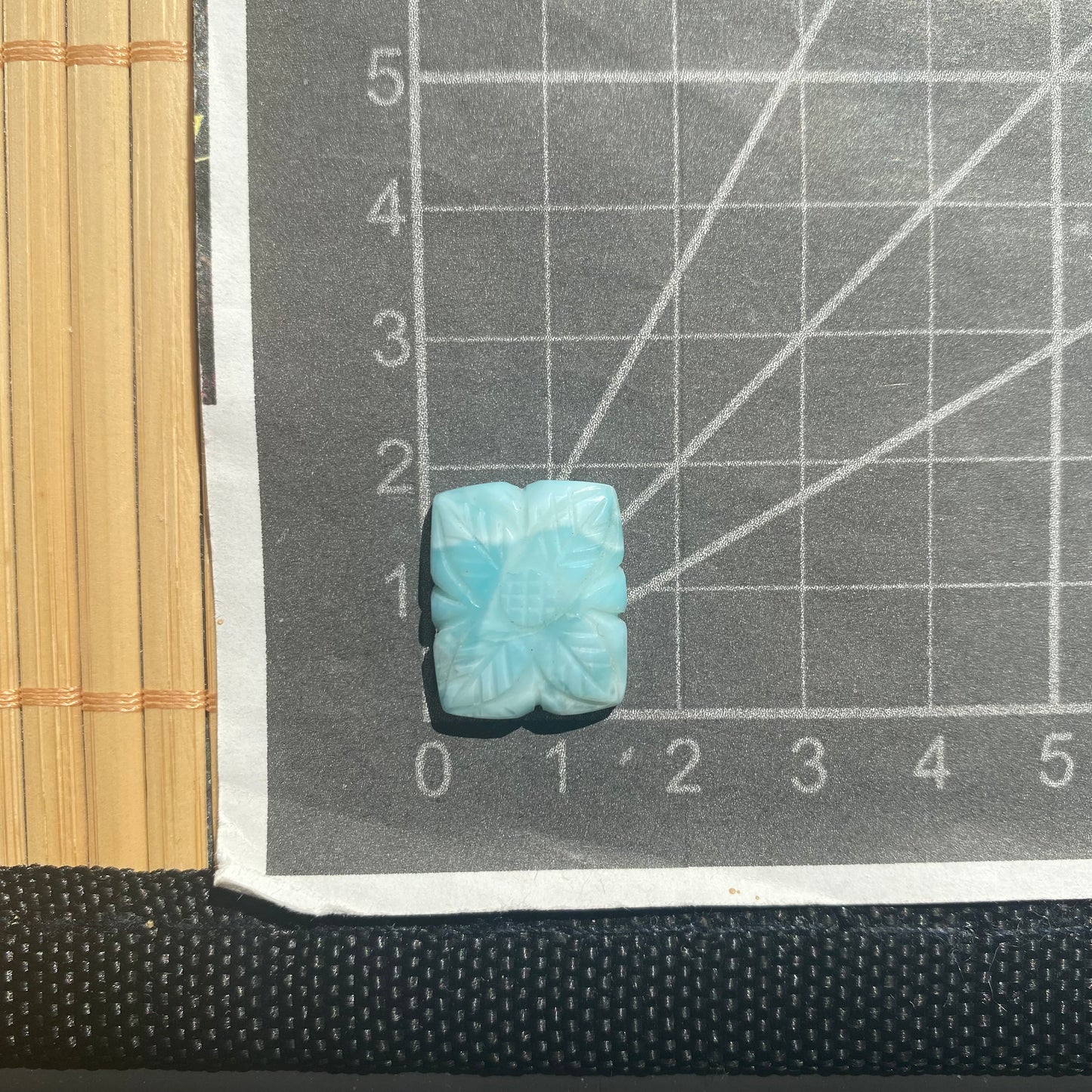 Larimar Schnitzerei Cabochon ~ 17LD