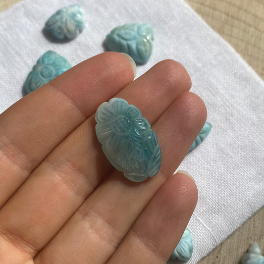 Larimar Schnitzerei Cabochon ~ 22LH
