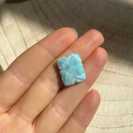 Larimar Schnitzerei Cabochon ~ 17LD