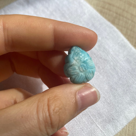 Larimar Schnitzerei Cabochon ~ 22LN