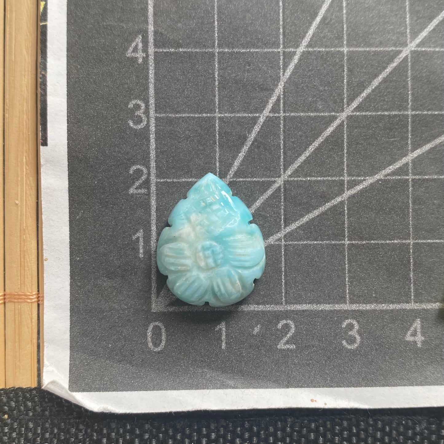 Larimar Schnitzerei Cabochon ~ 22LN