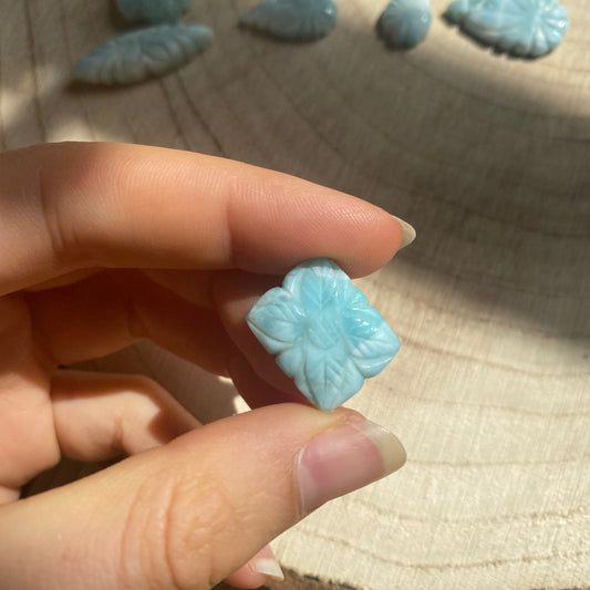 Larimar Schnitzerei Cabochon ~ 17LD