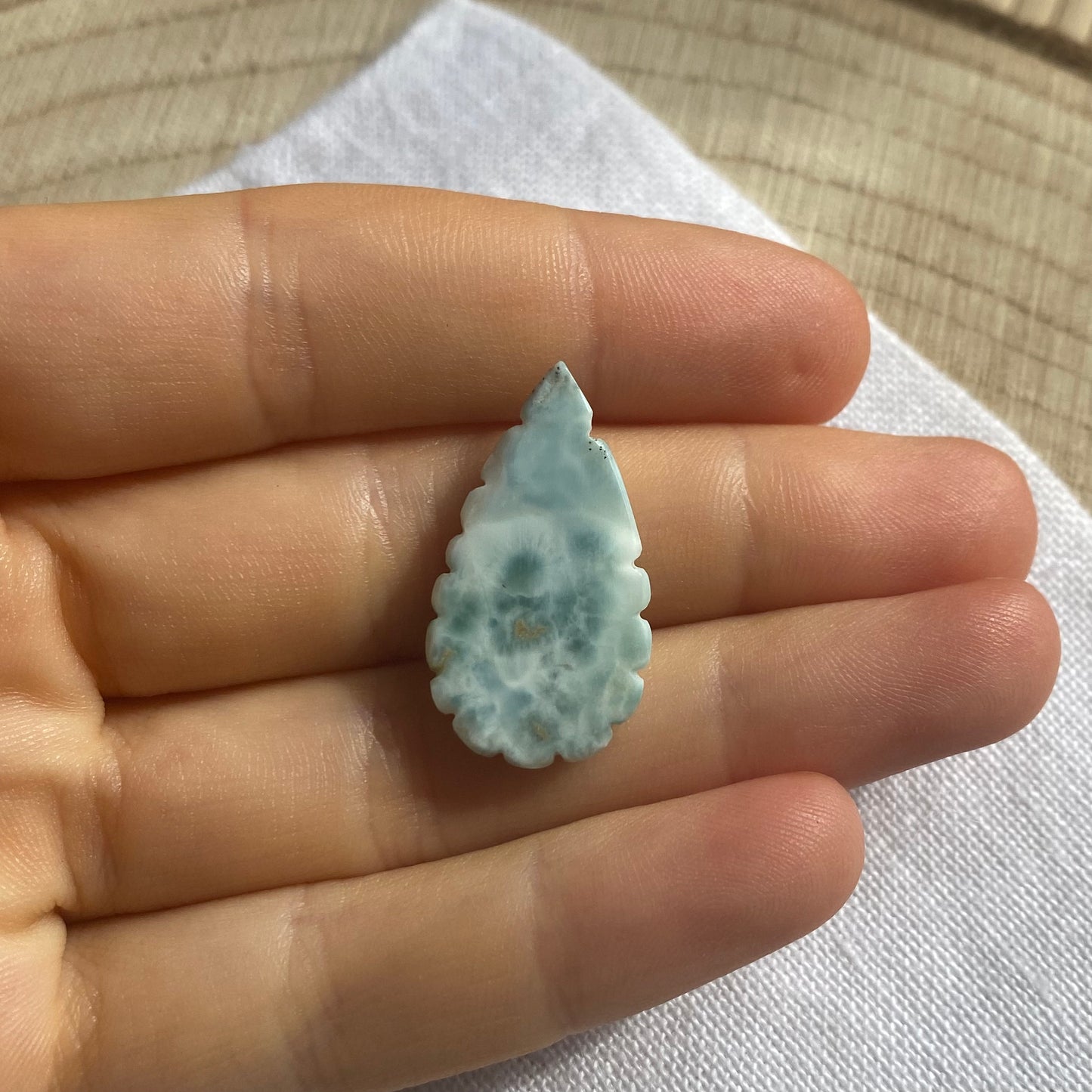 Larimar Schnitzerei Cabochon ~ 18LM
