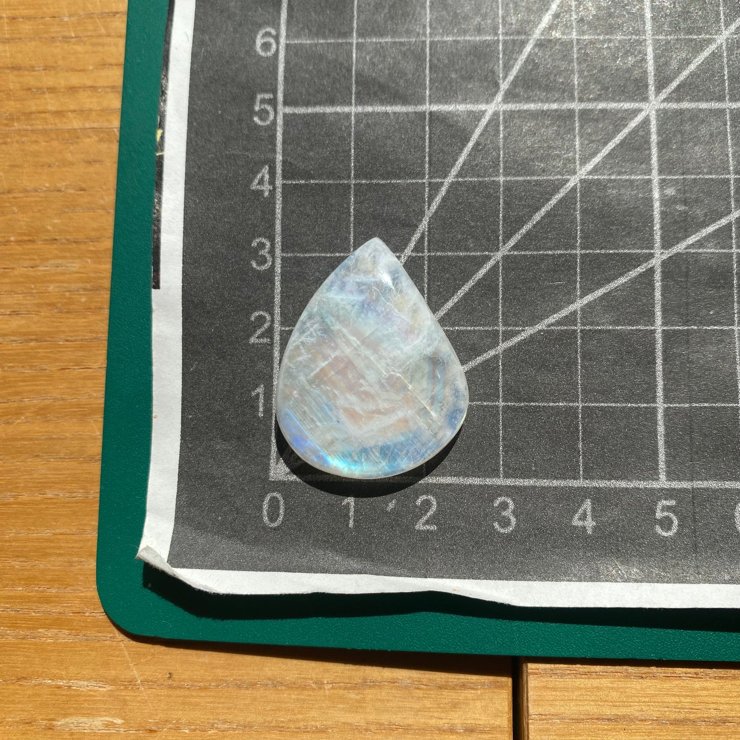 Regenbogen Mondstein /Weißer Labradorit Cabochon ~ 21wo