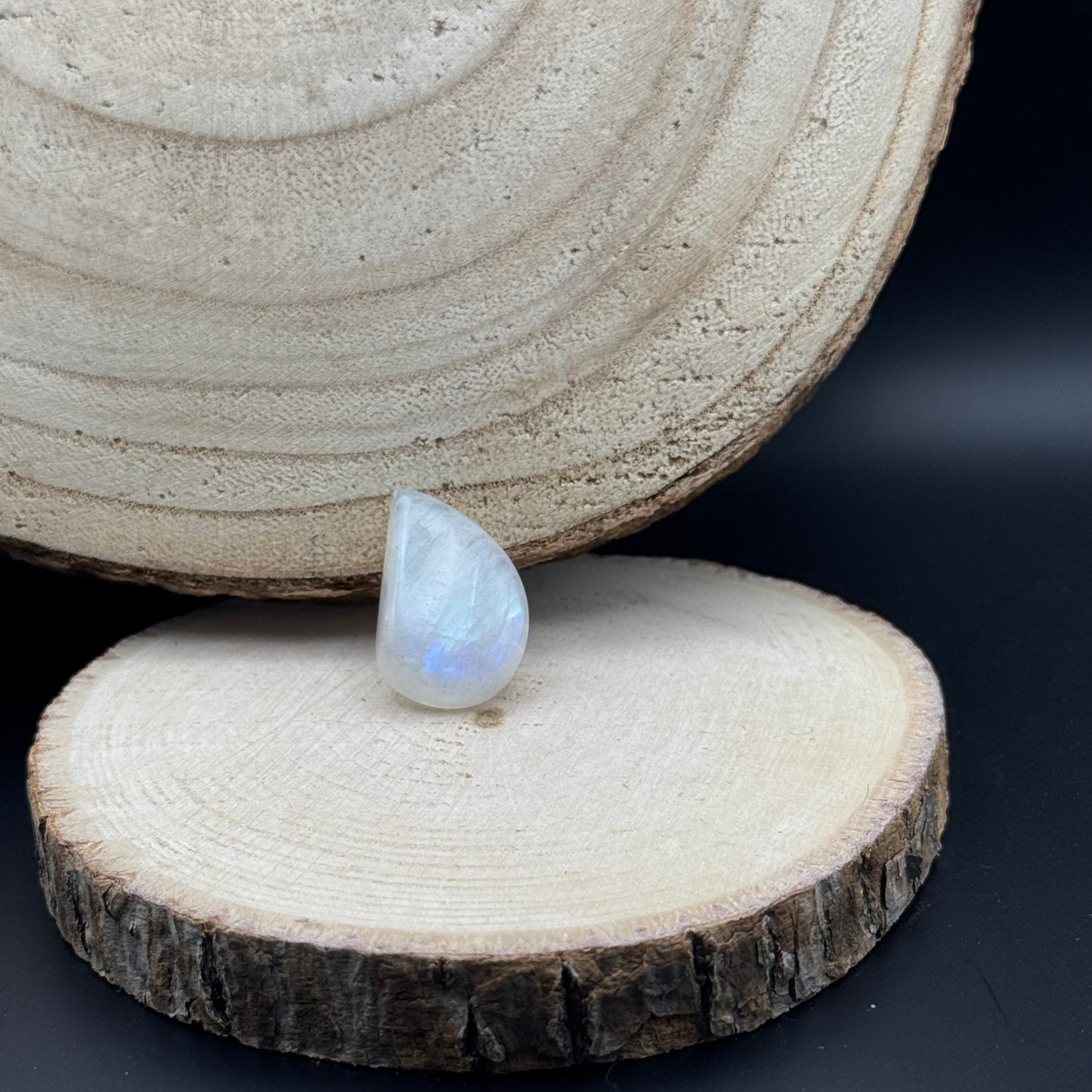 Regenbogen Mondstein /Weißer Labradorit Cabochon ~ 14CX