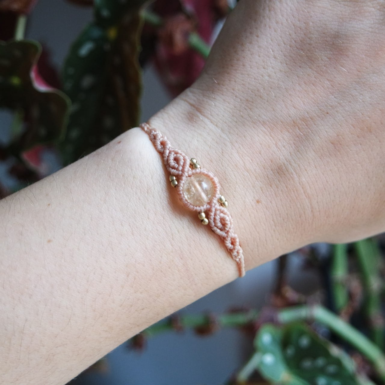 Citrin Makramee Armband