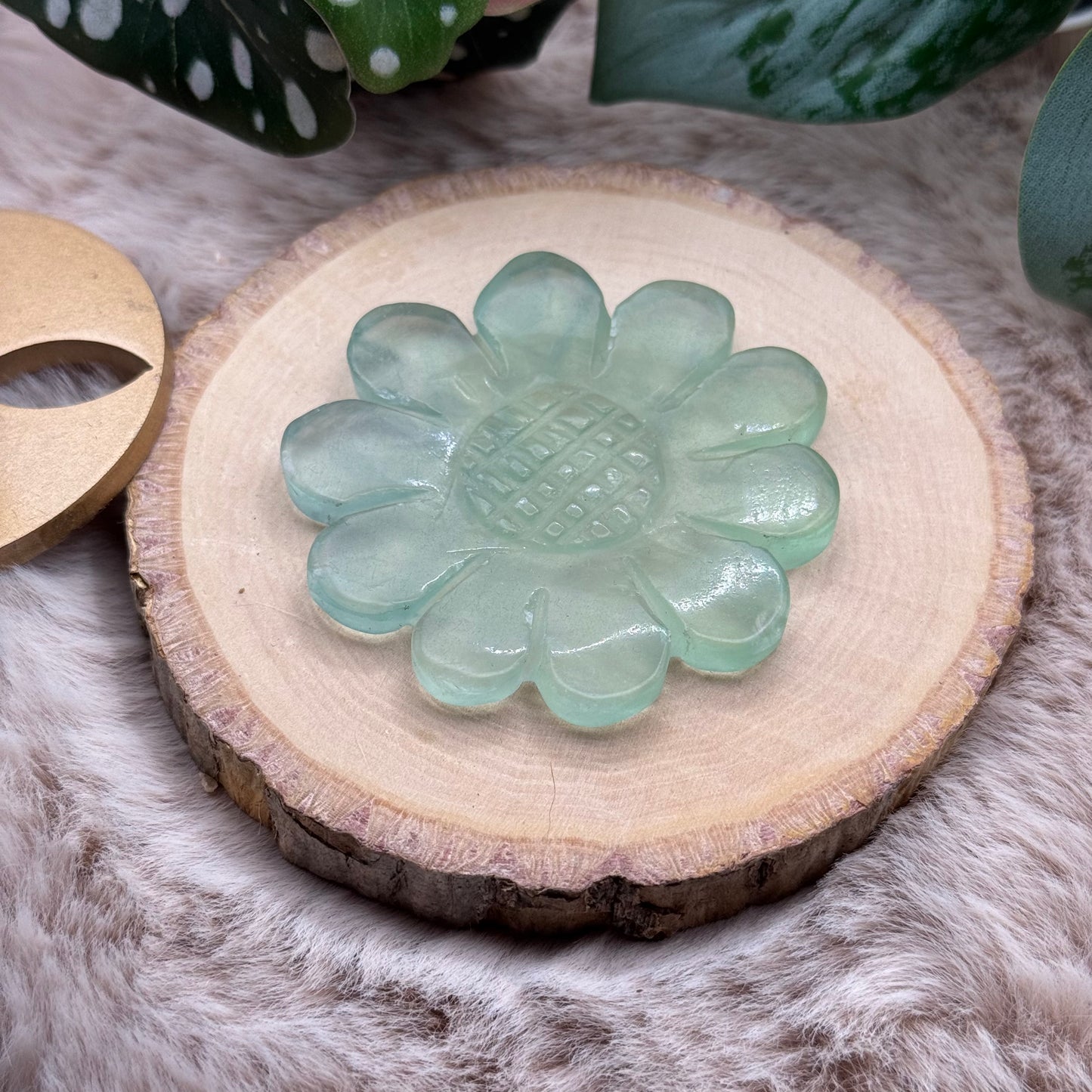 Fluorit Blume auf Ständer ~ 39FA