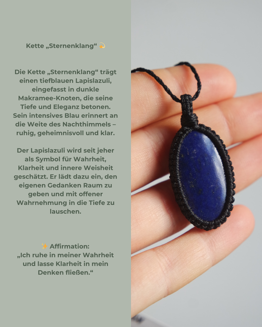 Makramee Design – Lapislazuli Schmuck Unikat