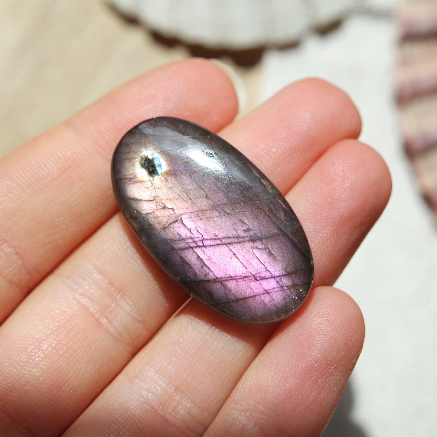 Lila Labradorit Cabochon ~ 18XL