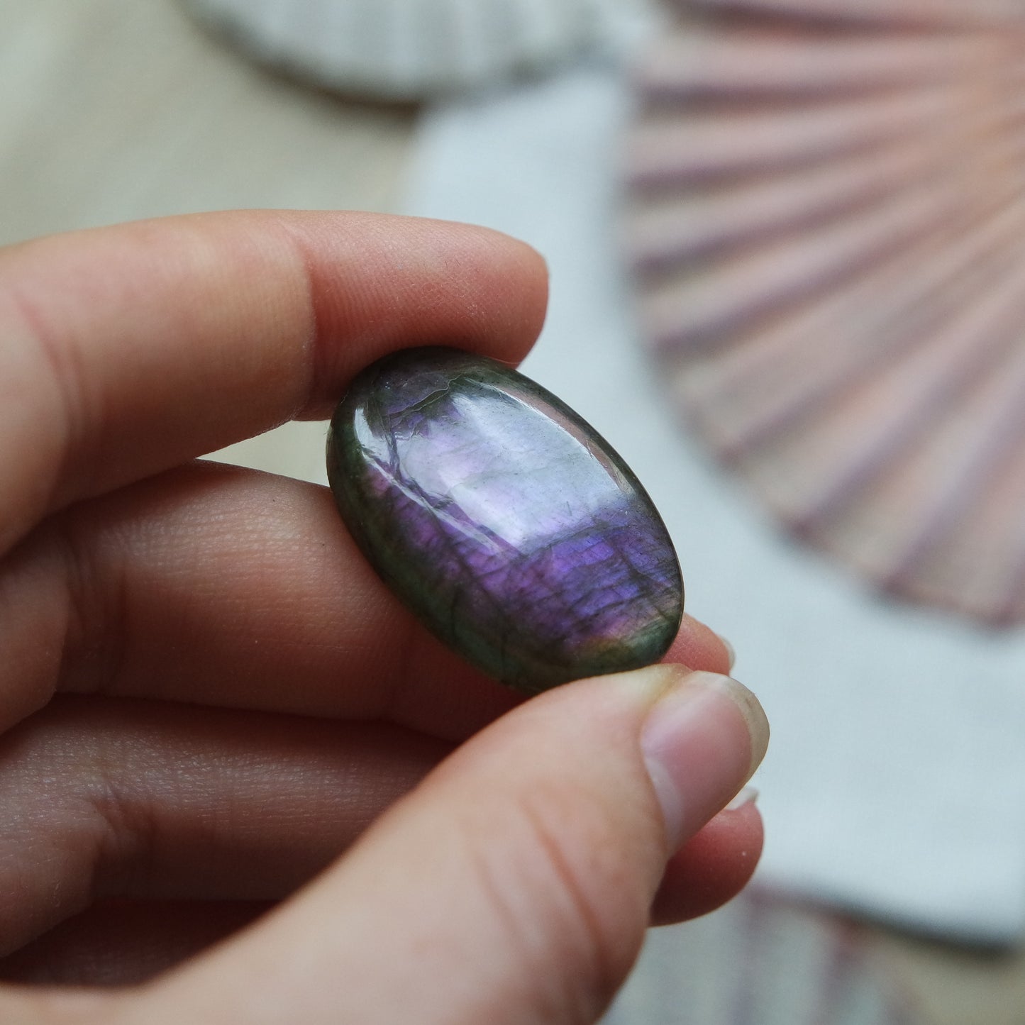 Lila Labradorit Cabochon ~ 16ZA