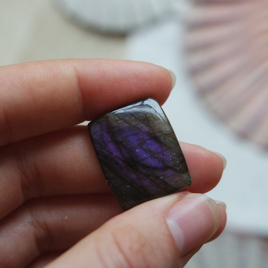 Lila Labradorit Cabochon ~ 12XH