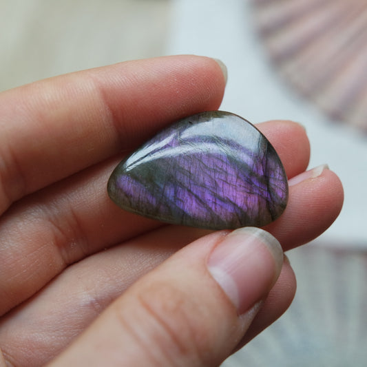 Lila Labradorit Cabochon ~ 12Xi