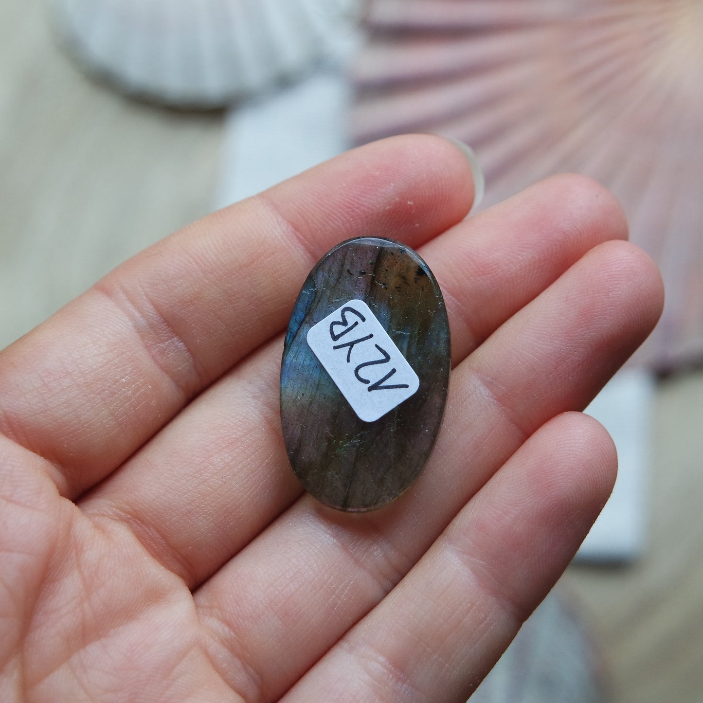 Lila Labradorit Cabochon ~ 12YB