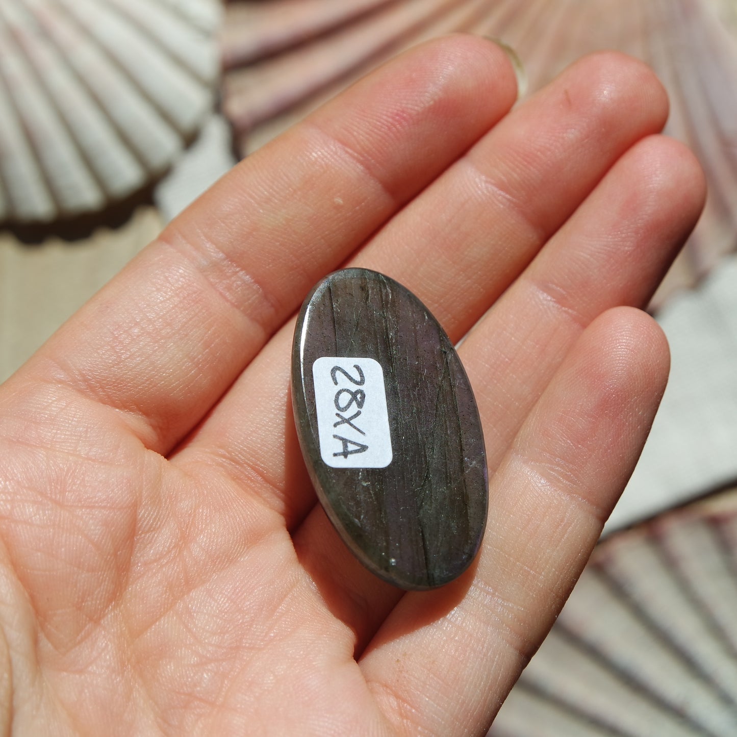 Lila Labradorit Cabochon ~ 28XA