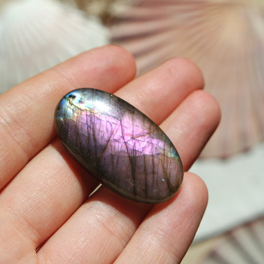Lila Labradorit Cabochon ~ 24Zj