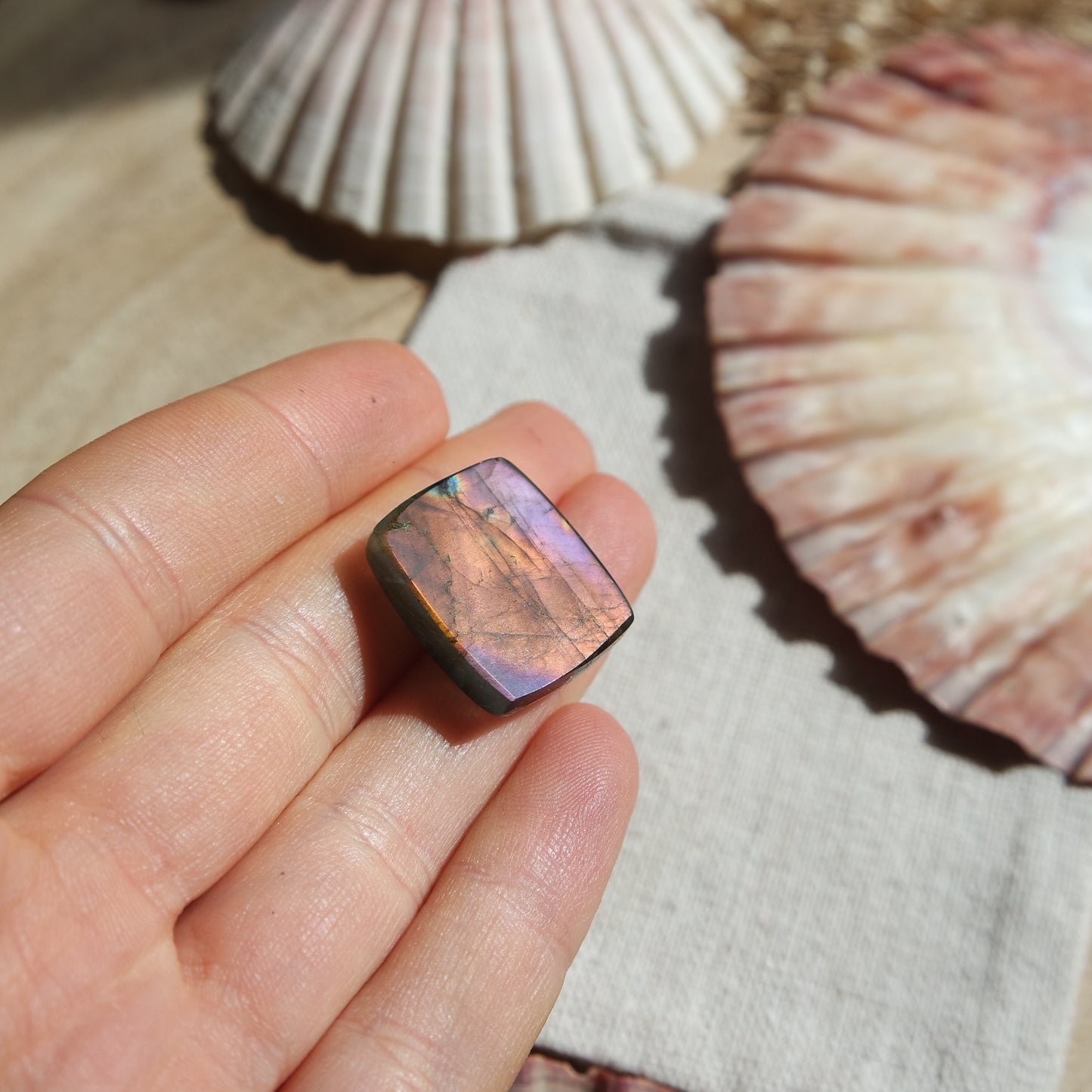Lila Labradorit Cabochon ~ 14XM