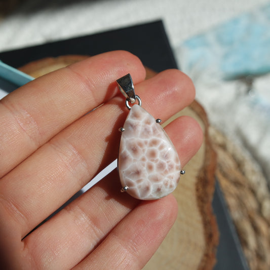 Thomsonit Anhänger 925 Silber ~ TM70