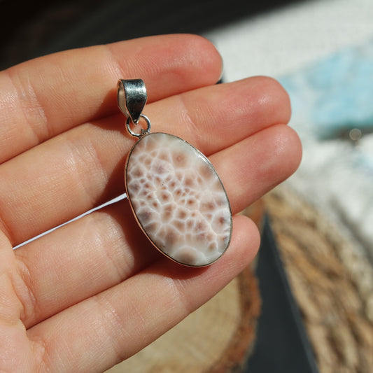 Thomsonit Anhänger 925 Silber ~ TK65