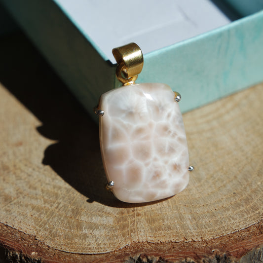 Thomsonit Anhänger GOLD 925 Silber vergoldet ~ TM95