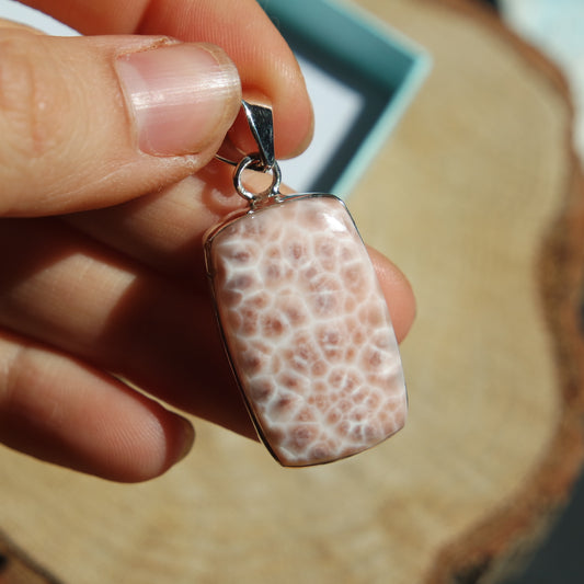 Thomsonit Anhänger 925 Silber ~ TM99