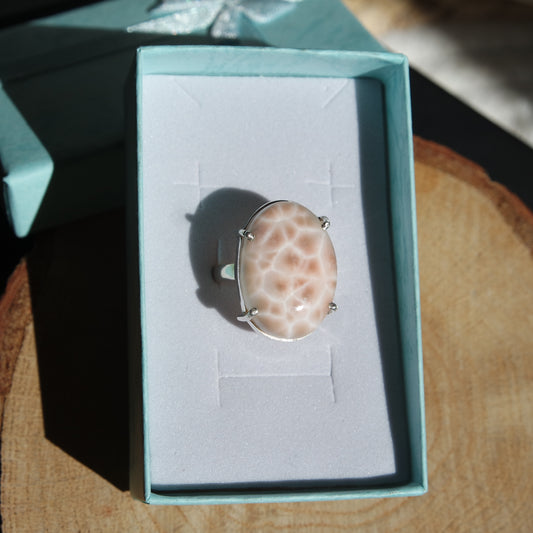 Thomsonit Ring 925 Silber ~ TF79