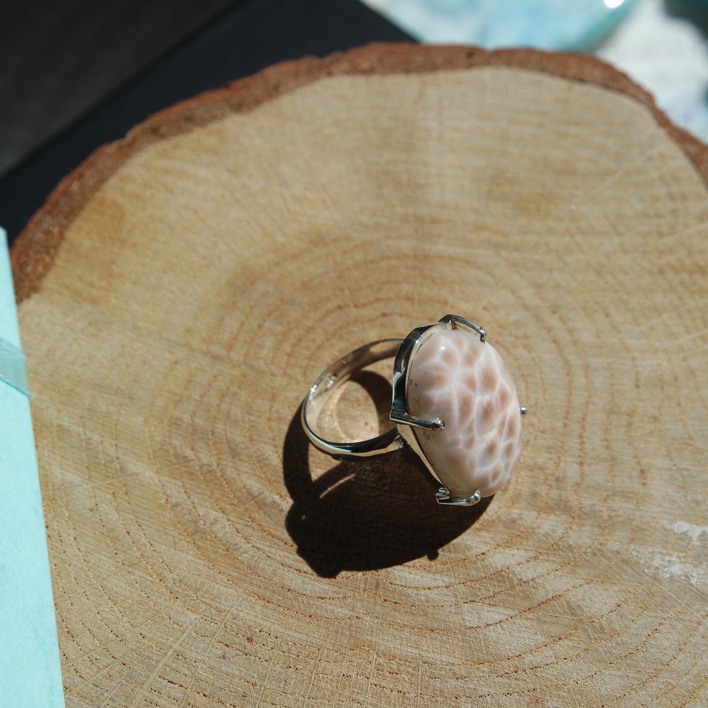 Thomsonit Ring 925 Silber ~ TF79