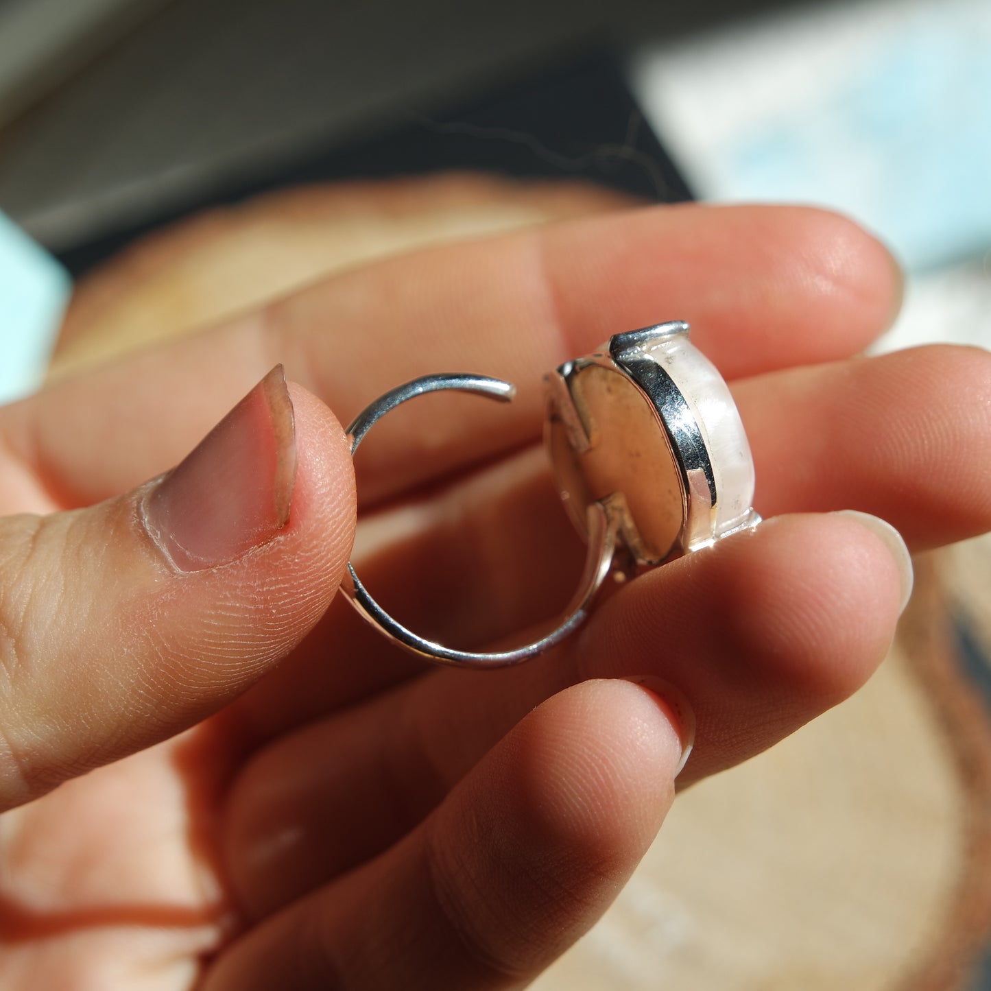 Thomsonit Ring 925 Silber ~ TF79