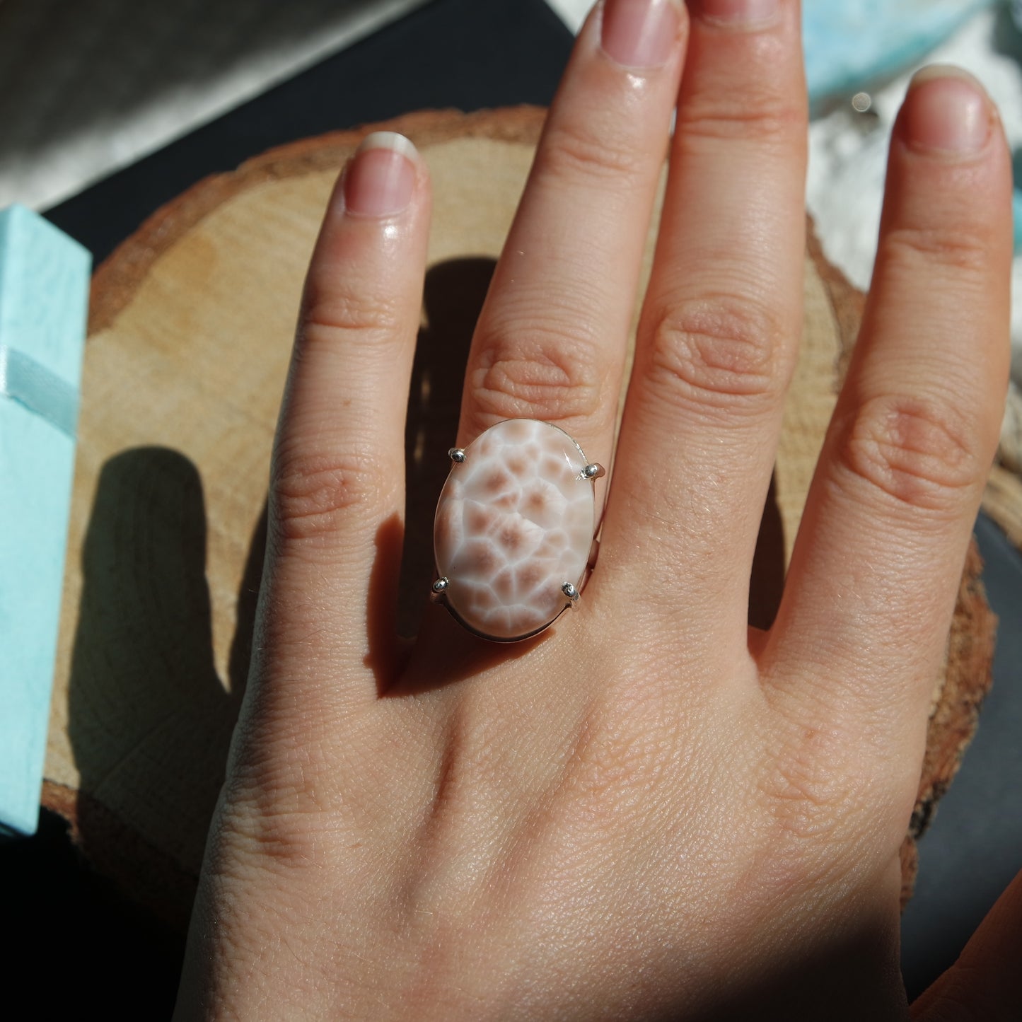 Thomsonit Ring 925 Silber ~ TF79
