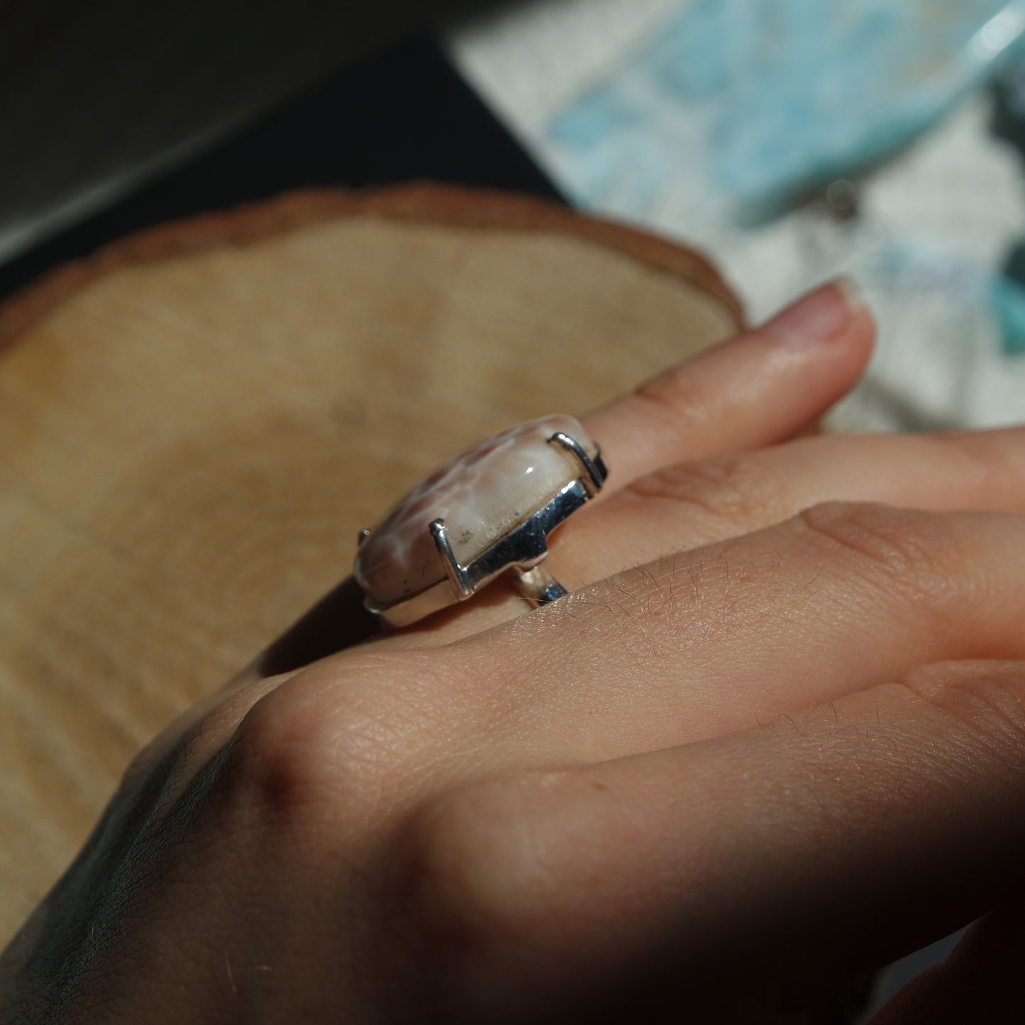 Thomsonit Ring 925 Silber ~ TF79