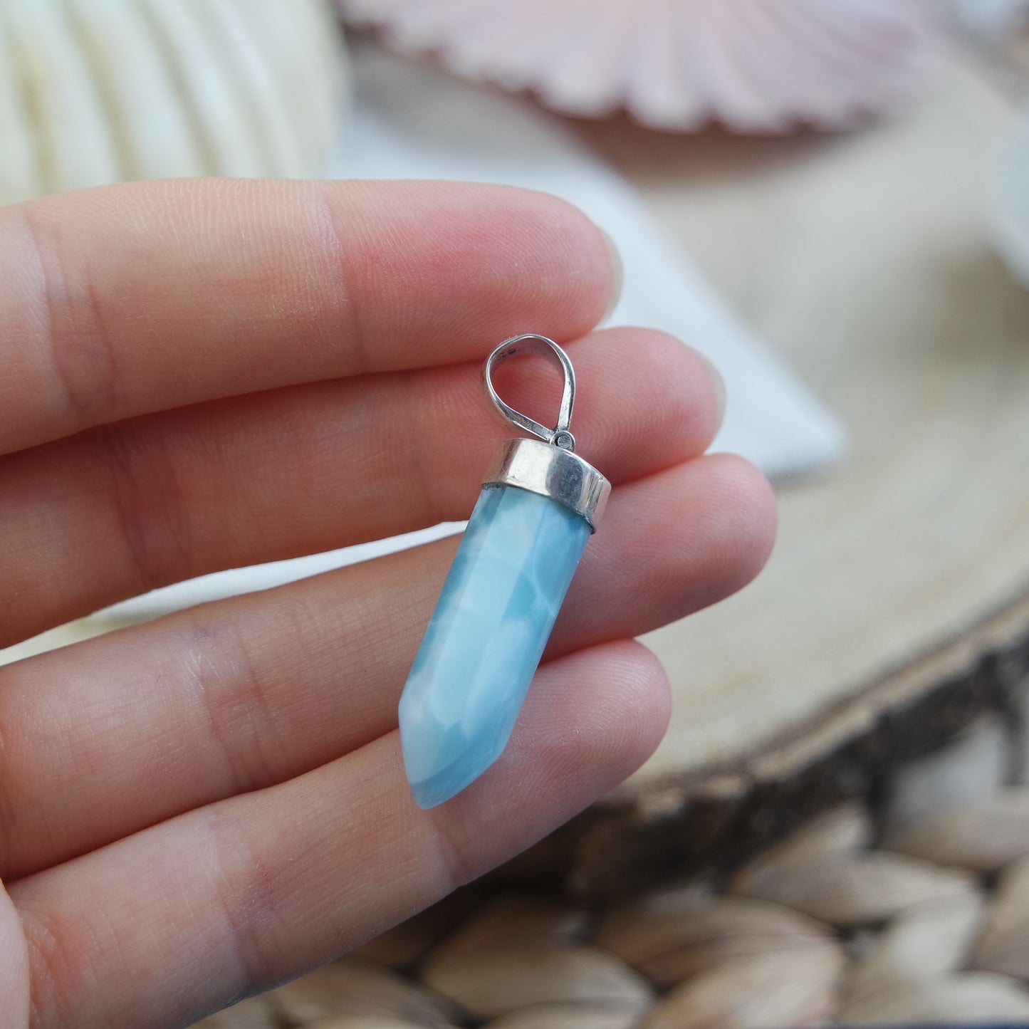 Larimar Anhänger 925 silber ~ 100QC