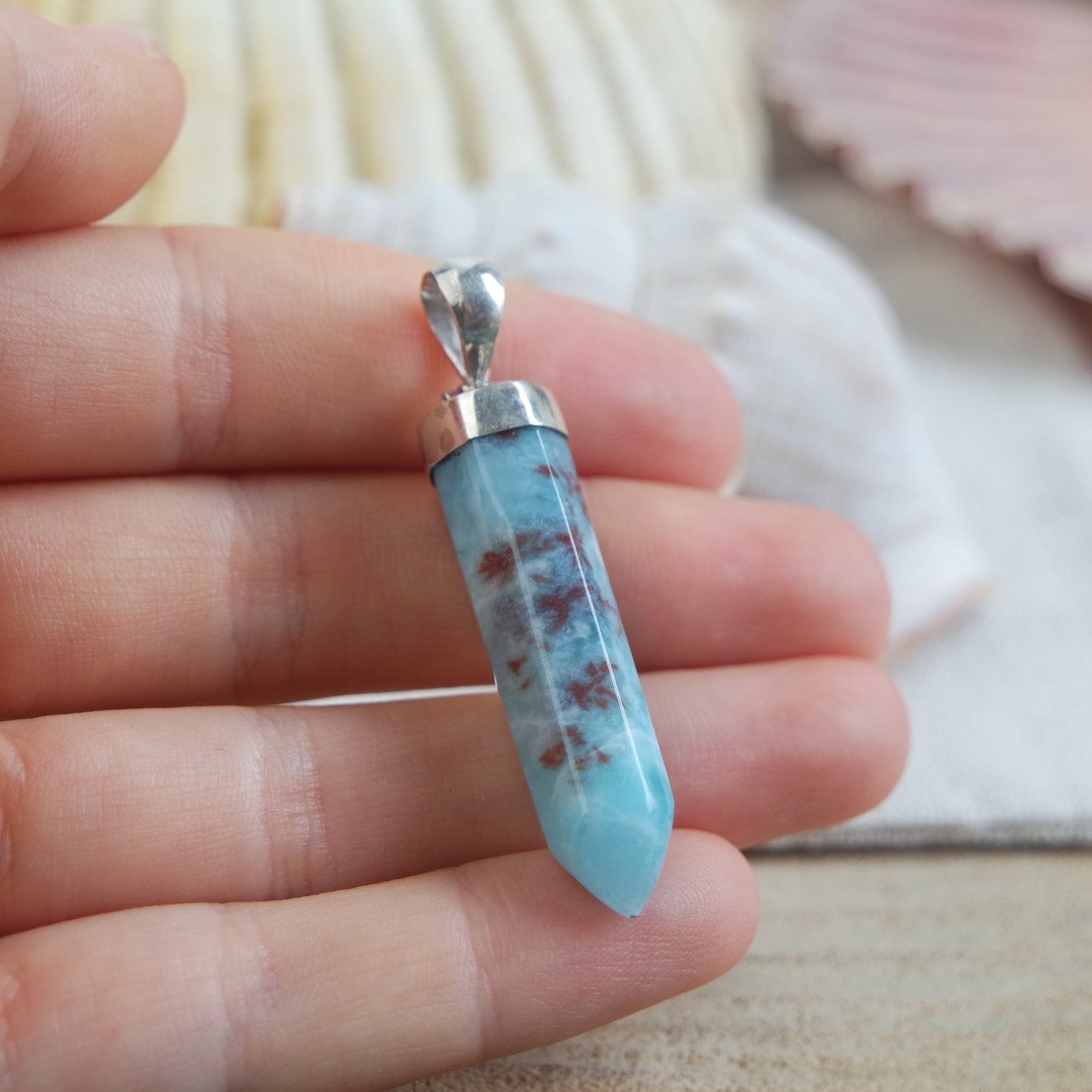 Larimar Anhänger 925 silber ~ 145QA