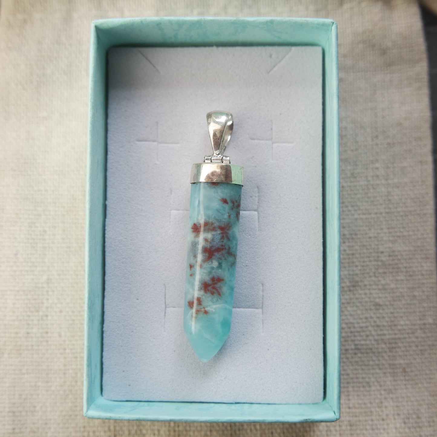 Larimar Anhänger 925 silber ~ 145QA