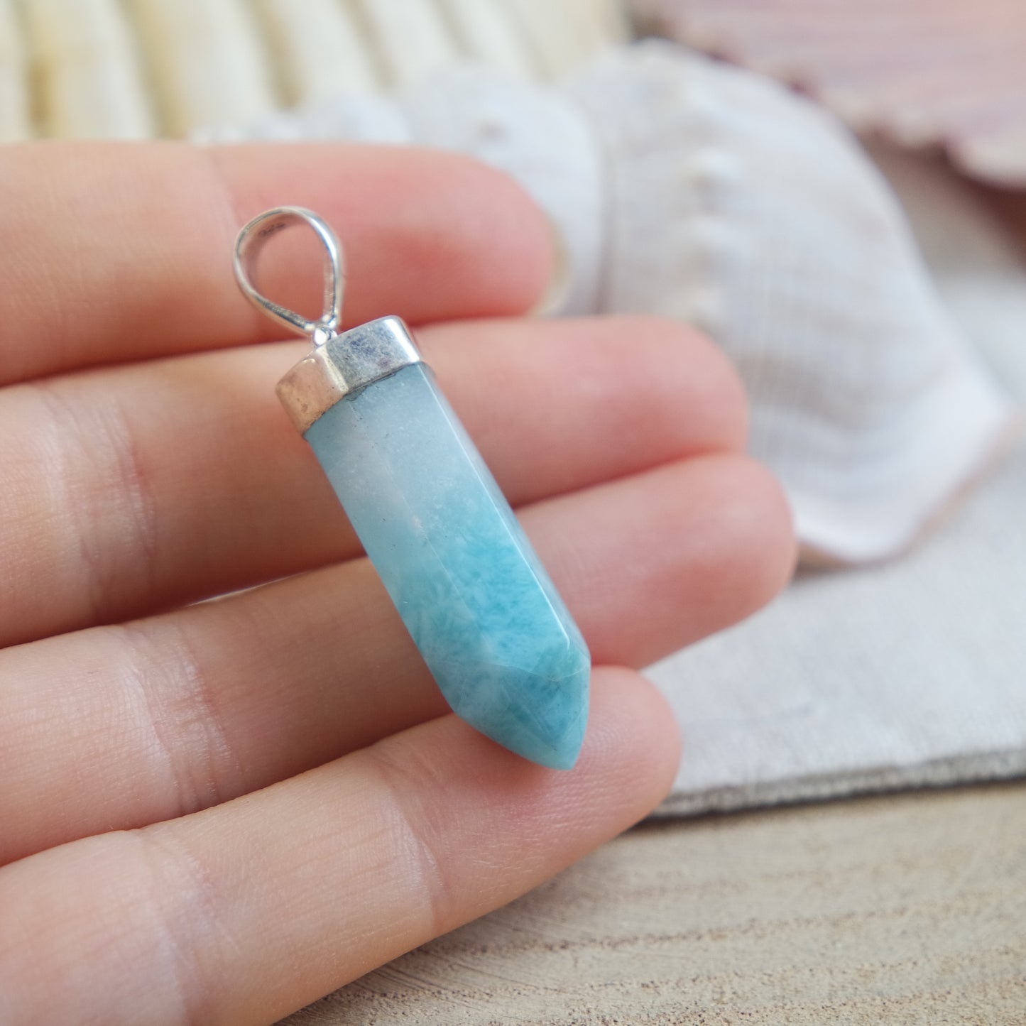 Larimar Anhänger 925 silber ~ 129QA