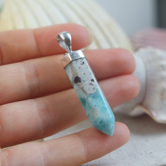Larimar Anhänger 925 silber ~ 155QD