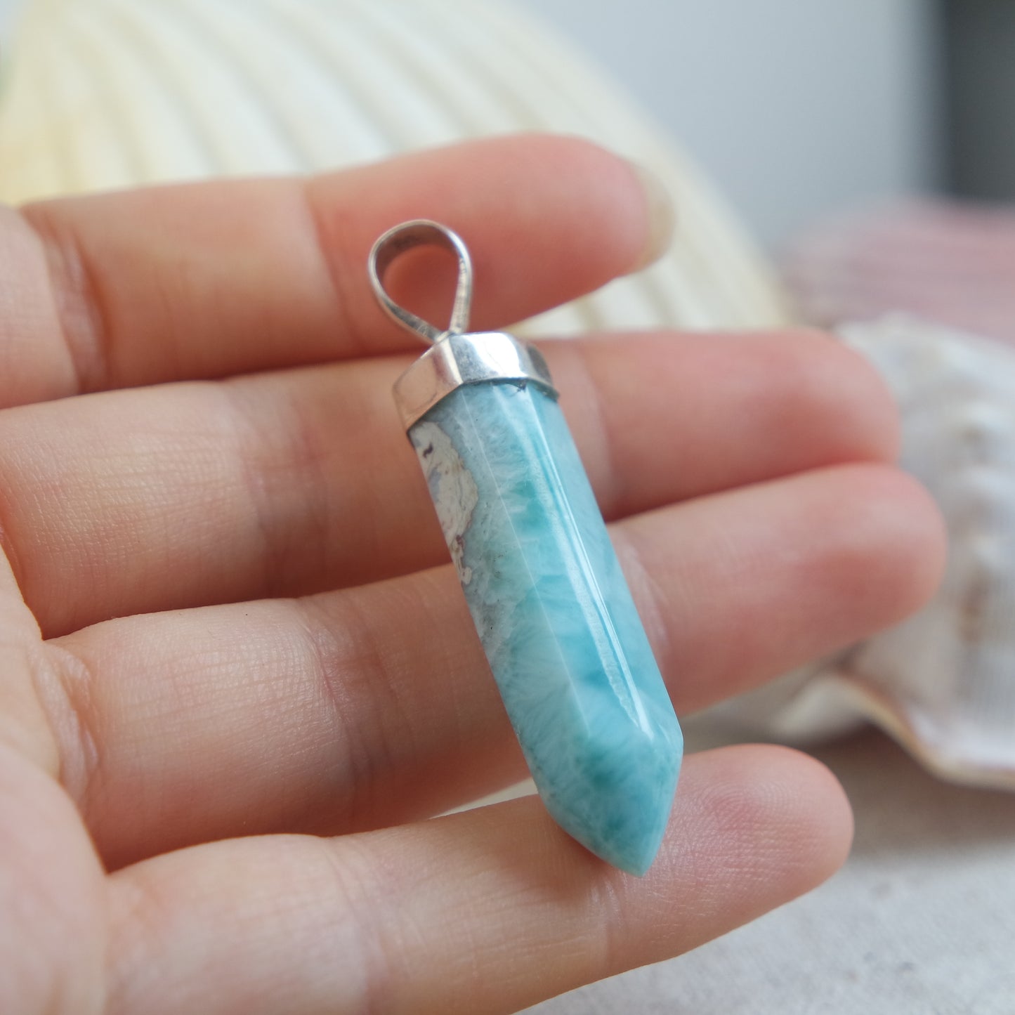 Larimar Anhänger 925 silber ~ 155QD