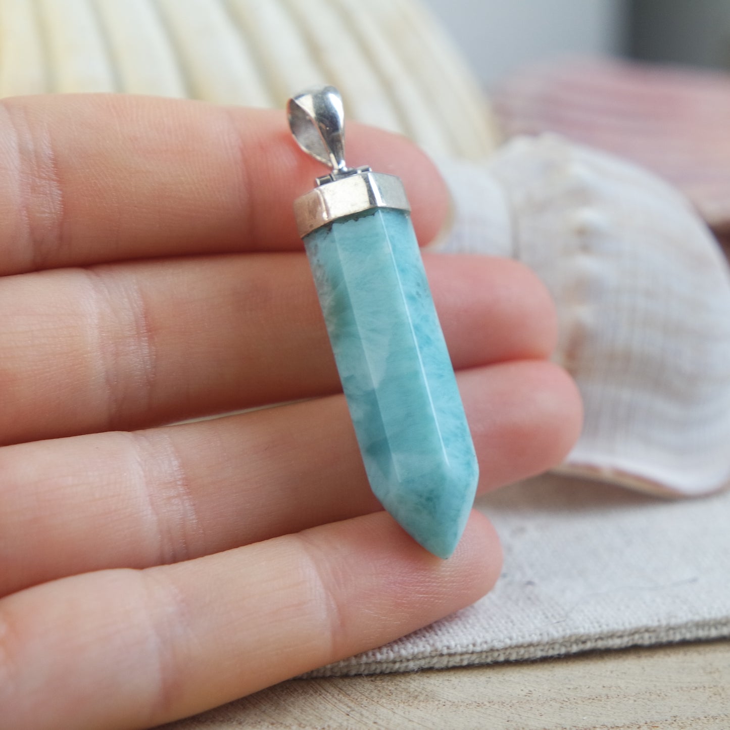 Larimar Anhänger 925 silber ~ 155QD