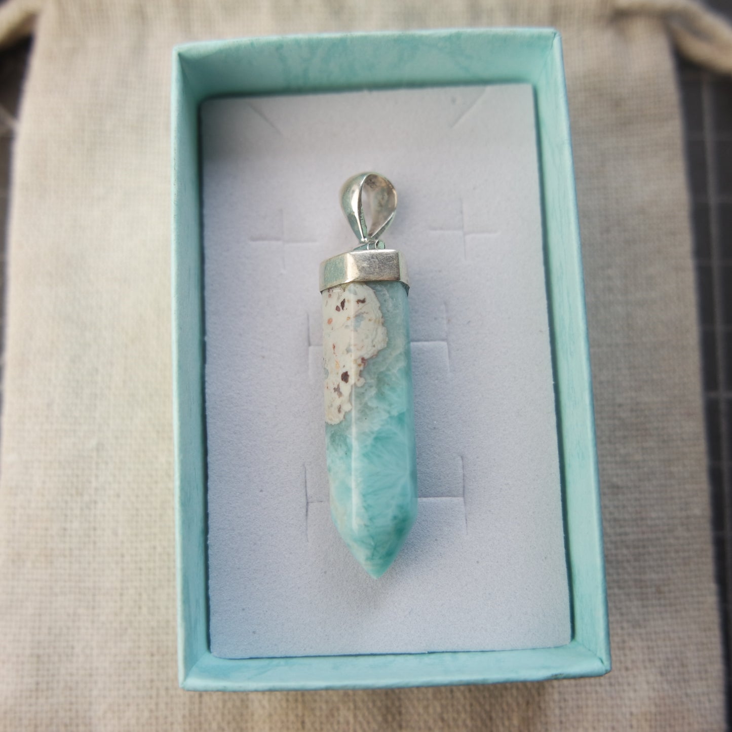 Larimar Anhänger 925 silber ~ 155QD