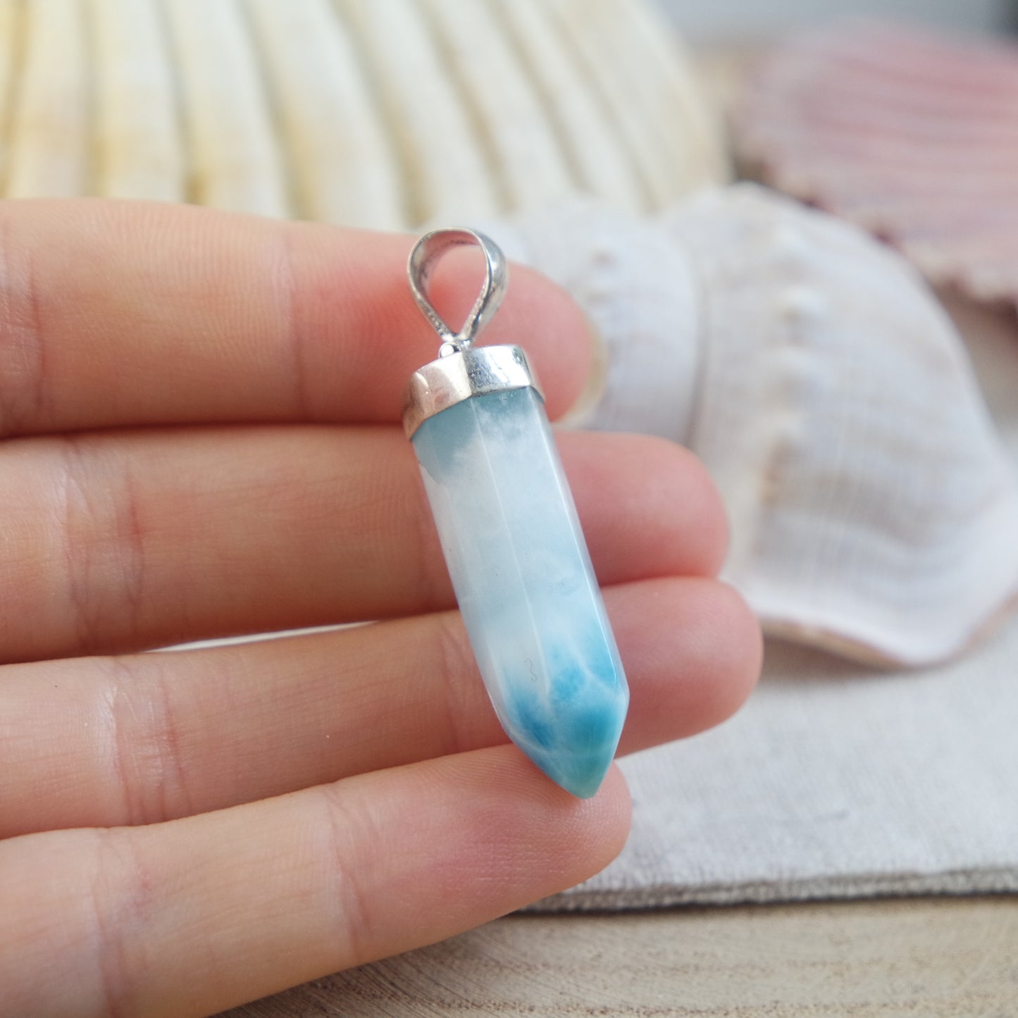 Larimar Anhänger 925 silber ~ 143QB
