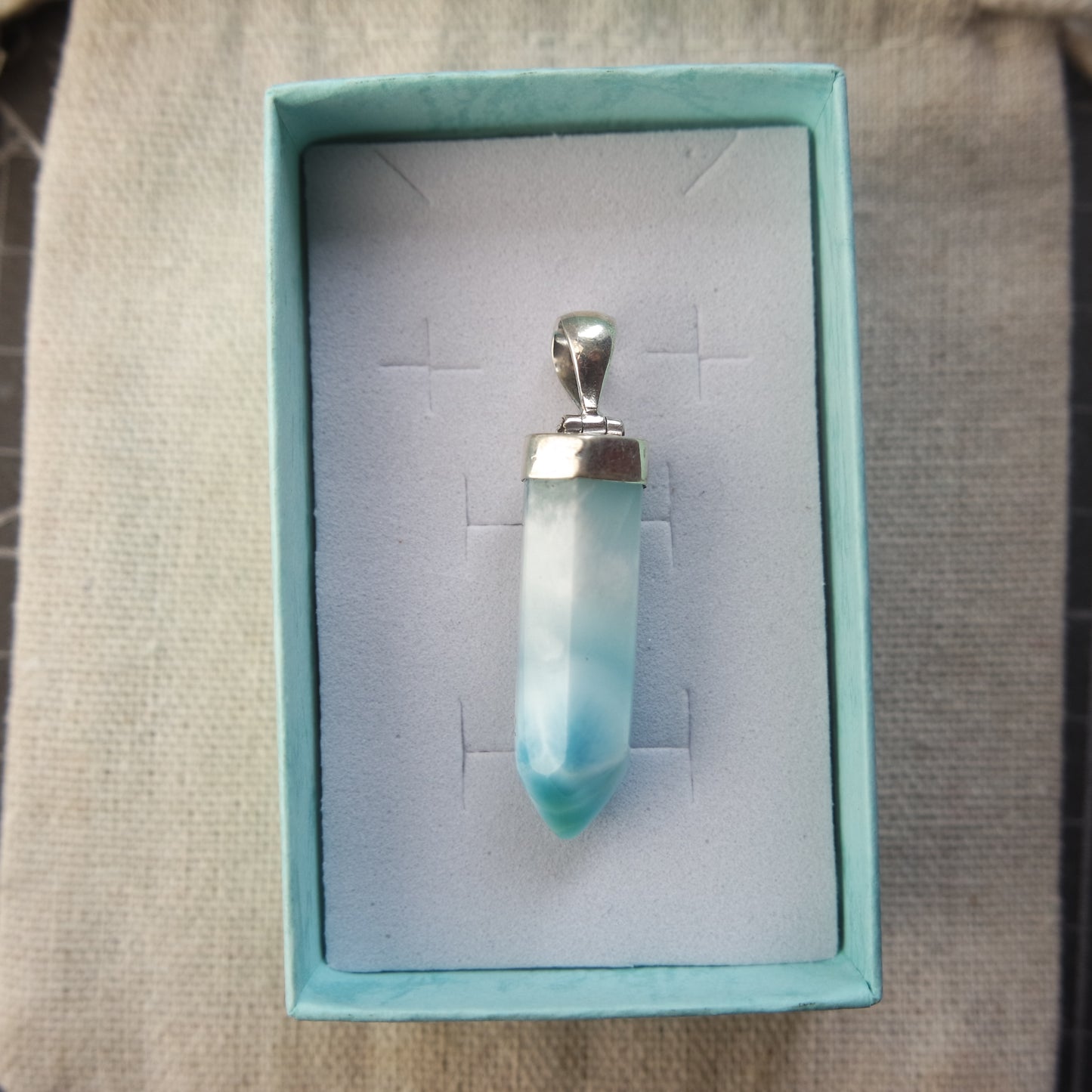 Larimar Anhänger 925 silber ~ 143QB