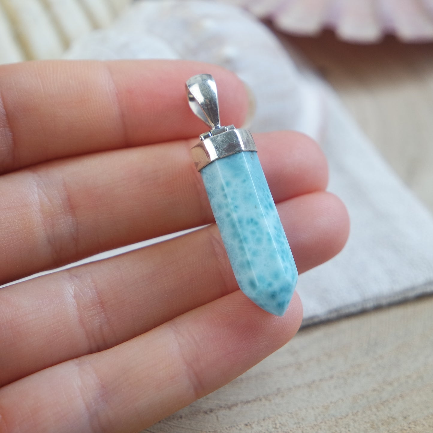 Larimar Anhänger 925 silber ~ 121QC