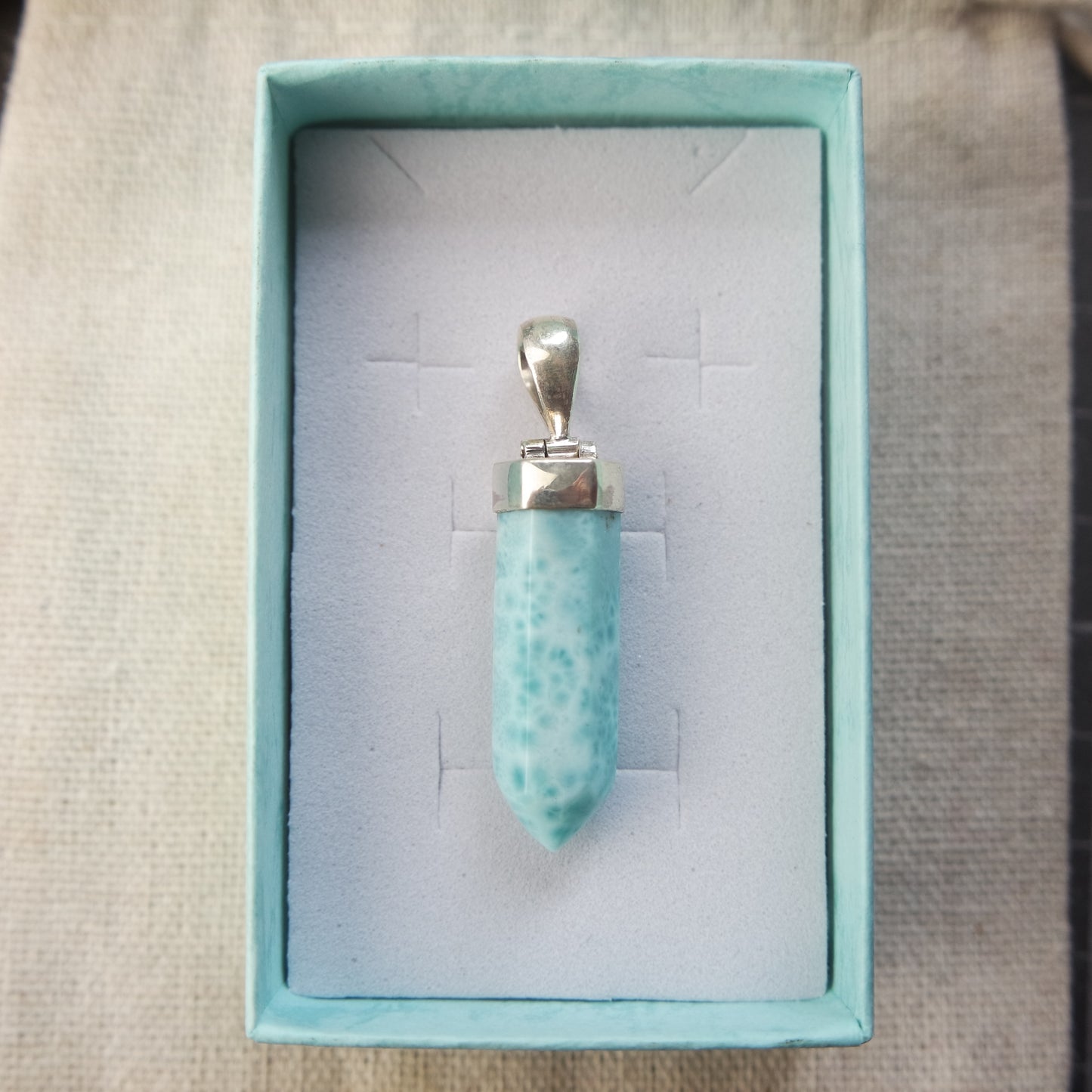 Larimar Anhänger 925 silber ~ 121QC