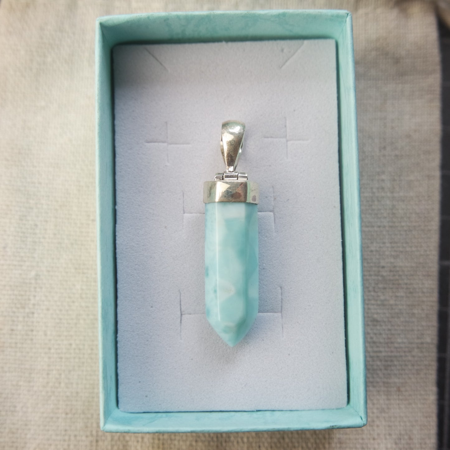 Larimar Anhänger 925 silber ~ 121QC